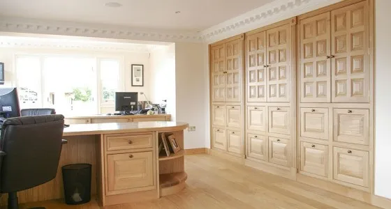 bespoke home study desk and wall storage