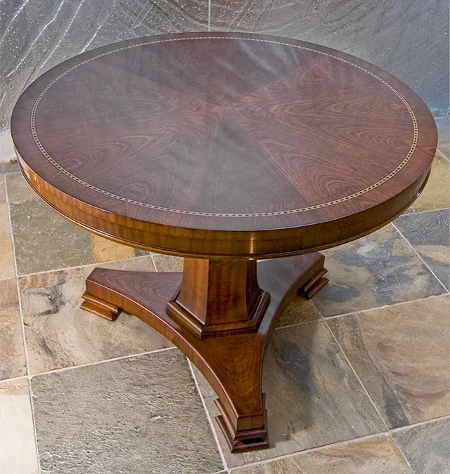traditional veneered table reproduction