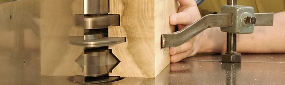 Keith Krause worker using moulder for skirting