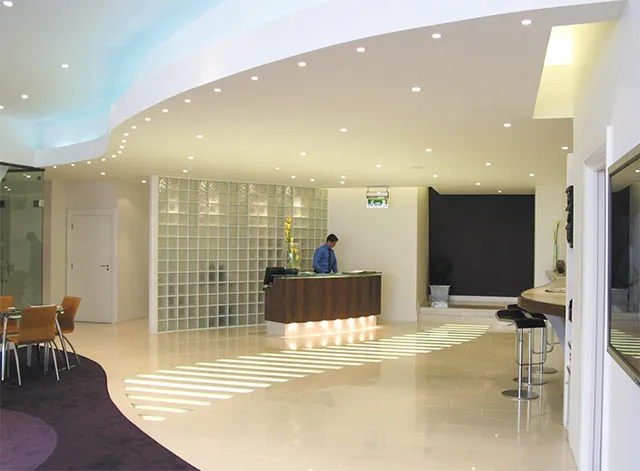Show flats London Docklands bespoke reception furniture
